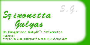 szimonetta gulyas business card